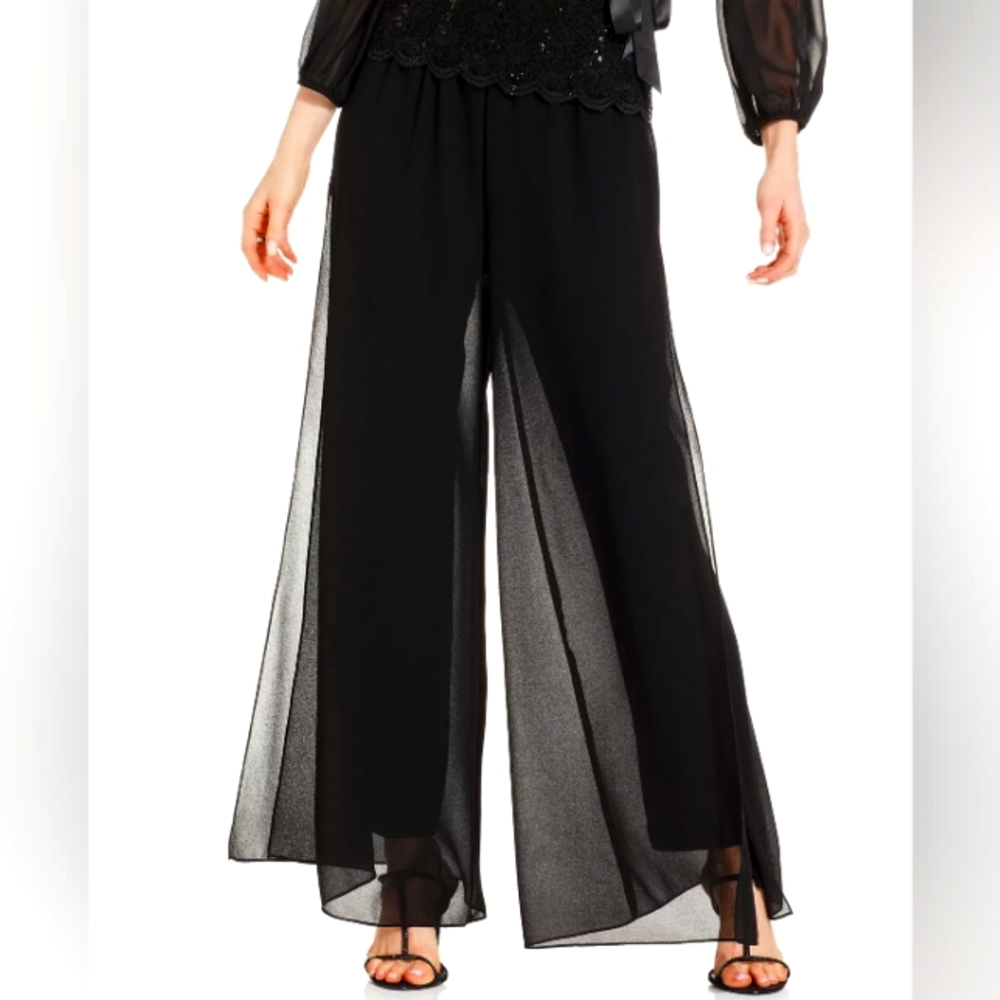 Adrianna Papéll Evening Essentials Wide Leg Chiffon Pants